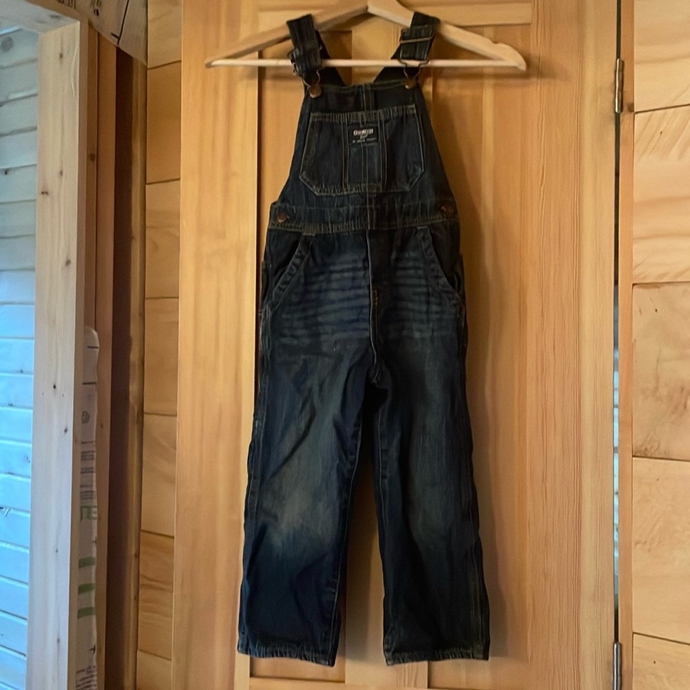 Fleece lined 4T Oshkosh denim overalls